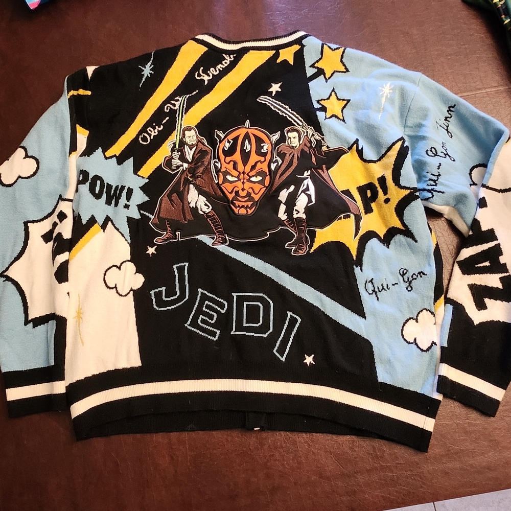 Star Wars Jedi Graphic Cardigan - Black, Blue, White